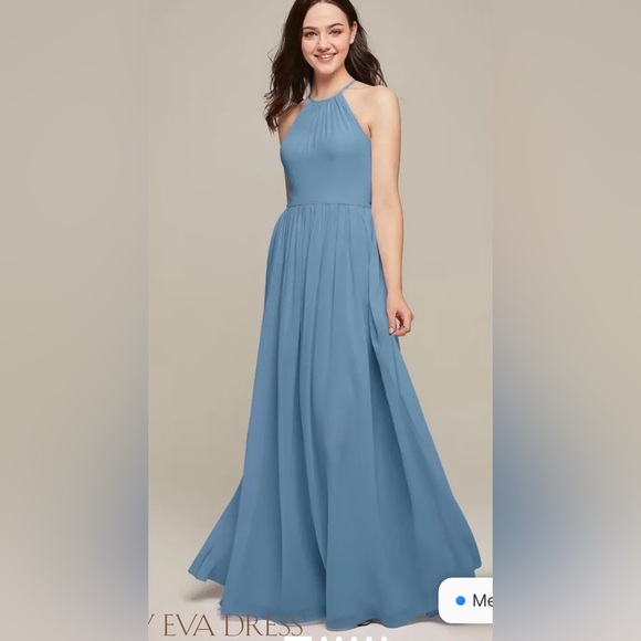 David's Bridal Dresses & Skirts - AW Bridal Dusty Blue Eva dress new size 8